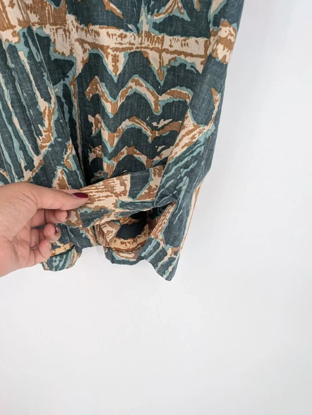 Vtg‎ Reyn Spooner Alfred Shaheen 1/4 Button Up Shirt Fineline Millworks Large